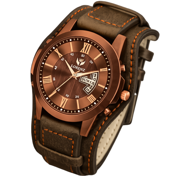 Lorenz Two-in-one detachable bracelet strap day & date watch for Men